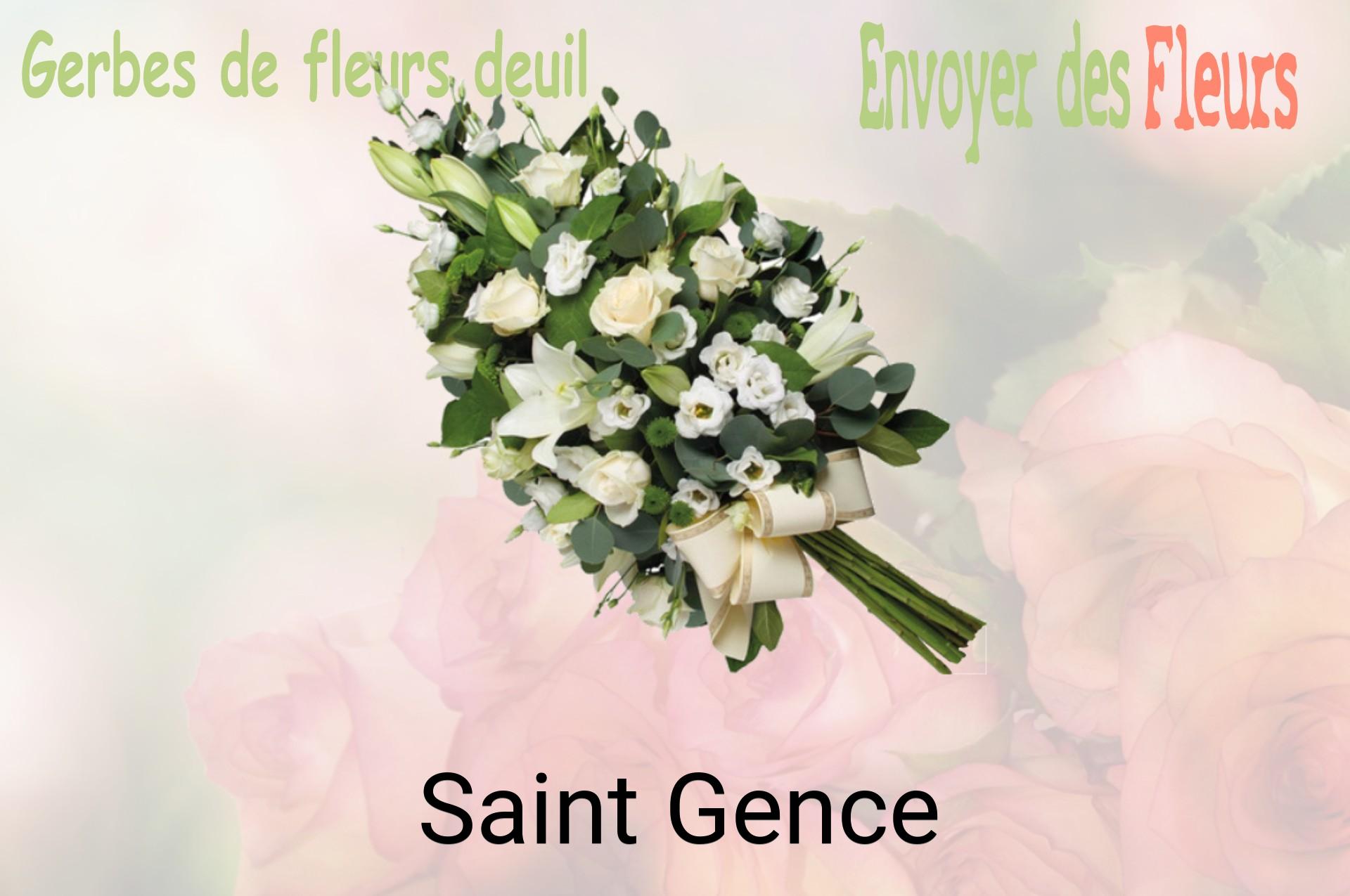 Gerbe de fleurs de deuil livrée à Saint-Gence